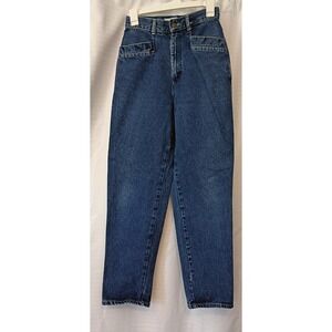 Vtg Calvin Klein Mom Jeans High Waist Made in USA Denim‎ Size 4 80s Ribcage Prep